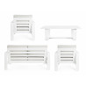 Set Salotto C-C Atlantic Bianco 4 Pezzi