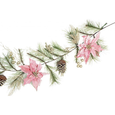 Boa annabel poinsettia rosa h180