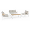 Set Salotto Giardino in alluminio Con cuscini Belmar bianco YK11 FSC