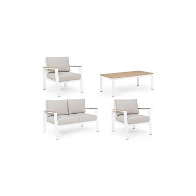 Set Salotto Giardino in alluminio Con