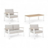 Set Salotto Giardino in alluminio Con cuscini Belmar bianco YK11 FSC