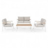 Set Salotto Giardino in alluminio Con cuscini Belmar bianco YK11 FSC