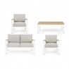 Set Salotto Giardino in alluminio Con cuscini Belmar bianco YK11 FSC
