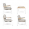 Set Salotto Giardino in alluminio Con cuscini Belmar bianco YK11 FSC