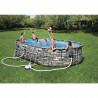 Piscina Fuori Terra Bestway 56719 Power Steel Ovale Set 610x366x122 Cm