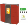 Stufe a pellet 6,14KW in acciaio bordeaux riscaldamento QUEEN SLIM 6