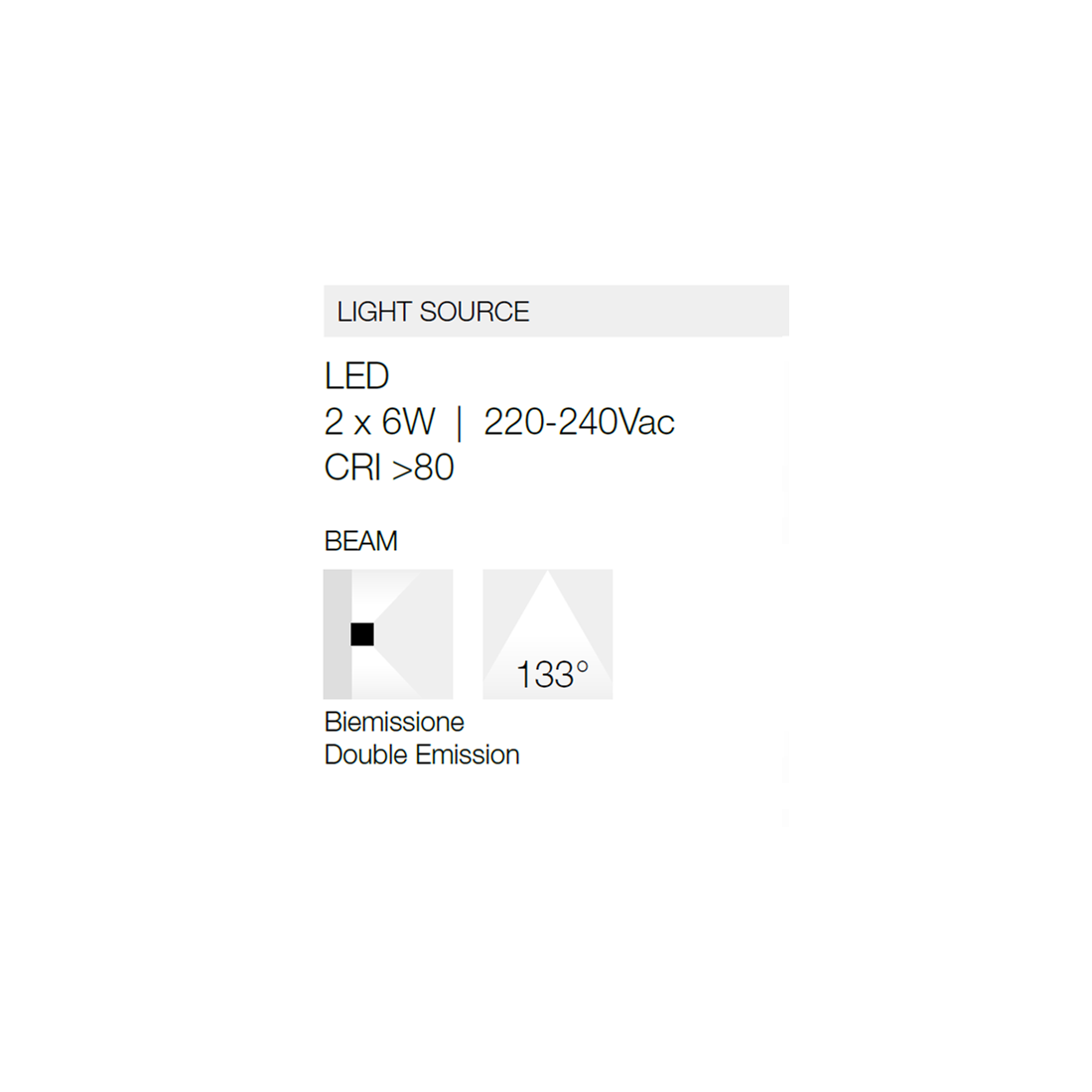 Taarhi small applique LED biemissione slim 12w