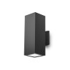 Amon applique E27 squadrato biemissione antracite IP65 lampada parete