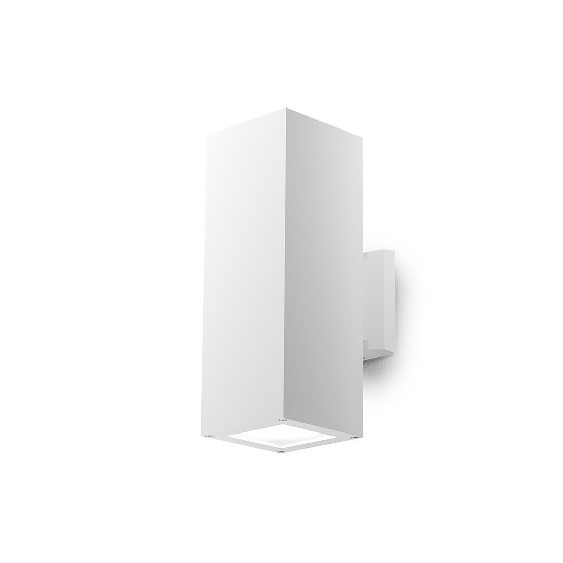 Amon applique E27 squadrato biemissione bianco IP65 lampada outdoor