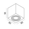 Sulis lampada da soffitto cubo IP65 esterno bianco