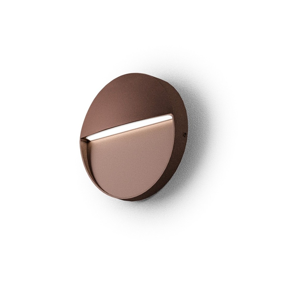 Sol lampada da esterno LED segnapasso 3watt rotondo marrone IP65