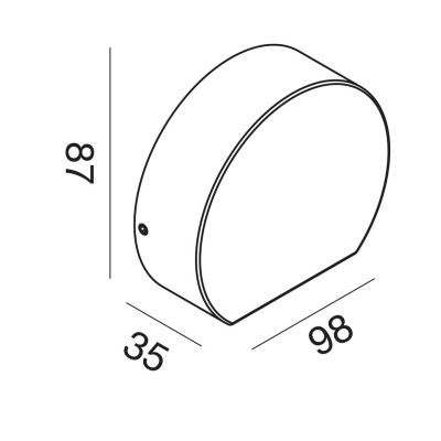 Luly lampada LED segnapasso 5watt rotondo bianco I