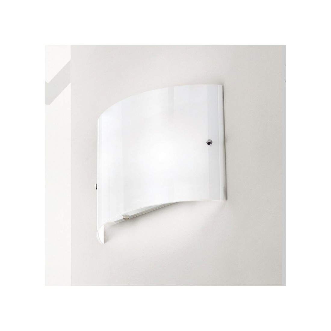 Michela Plafoniera moderna vetro bianco varie dimensioni