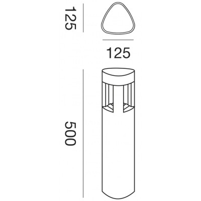 Janet paletto da giardino ip54 gx53 led h50 allumi