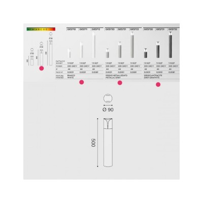 Lampioncino da giardino esterno prato ip44 h50 E27