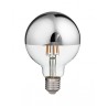 Lampadina LED 12w E27 calda vetro specchiato argento 1521 lumen