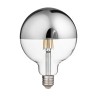 Lampadina LED 12w globo E27 calda vetro specchiato argento 1521 lumen
