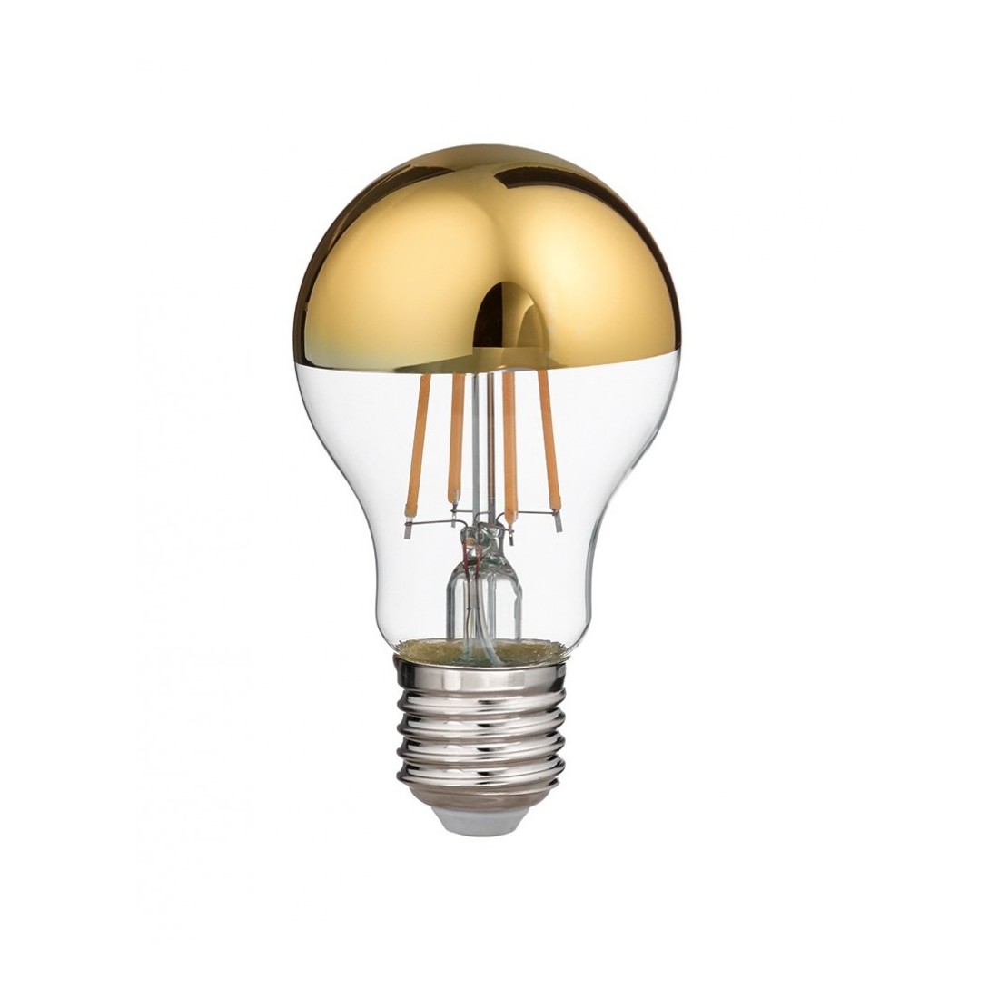 Lampadina LED 8w E27 goccia 2700k vetro specchiato oro 1000 lumen