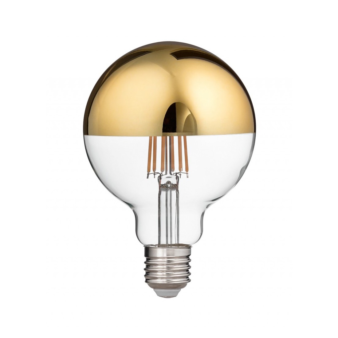 Lampadina LED 12w E27 2700k vetro specchiato oro 1521 lumen