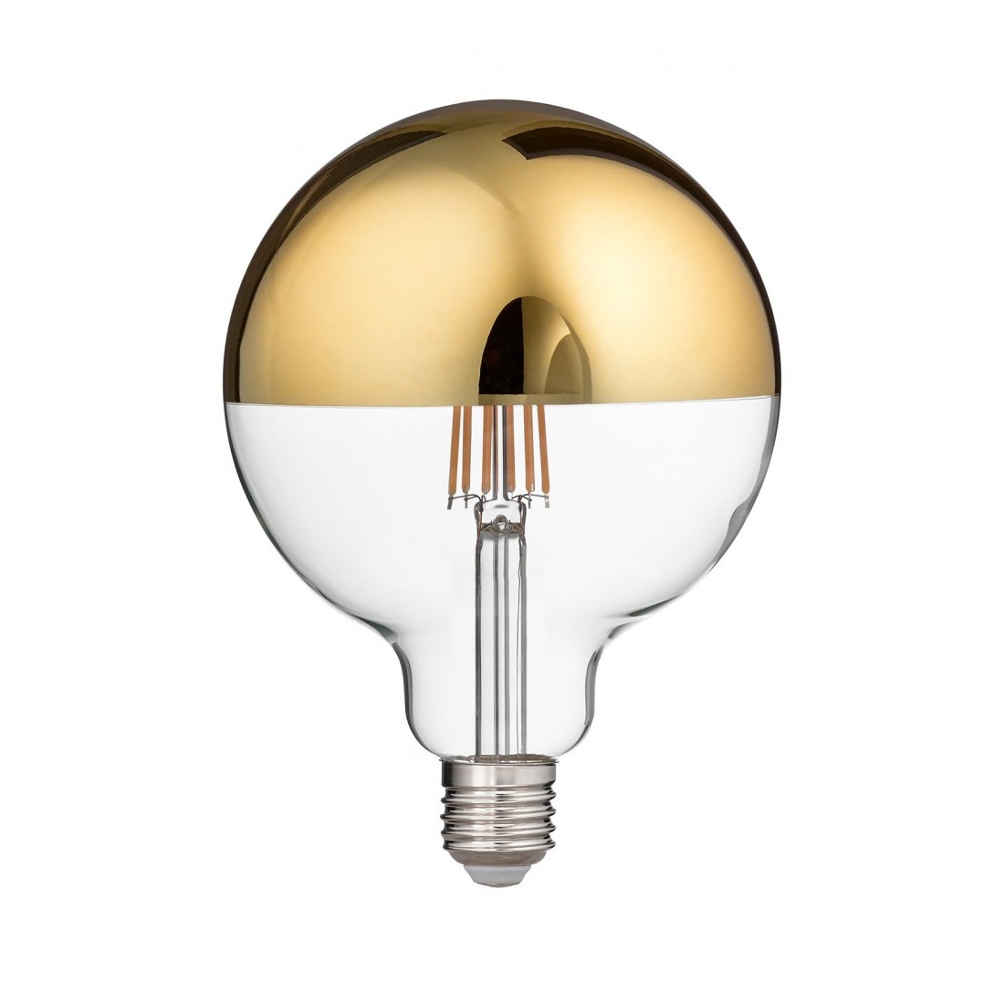 Lampadina LED 12w globo E27 2700k vetro specchiato oro 1521 lumen
