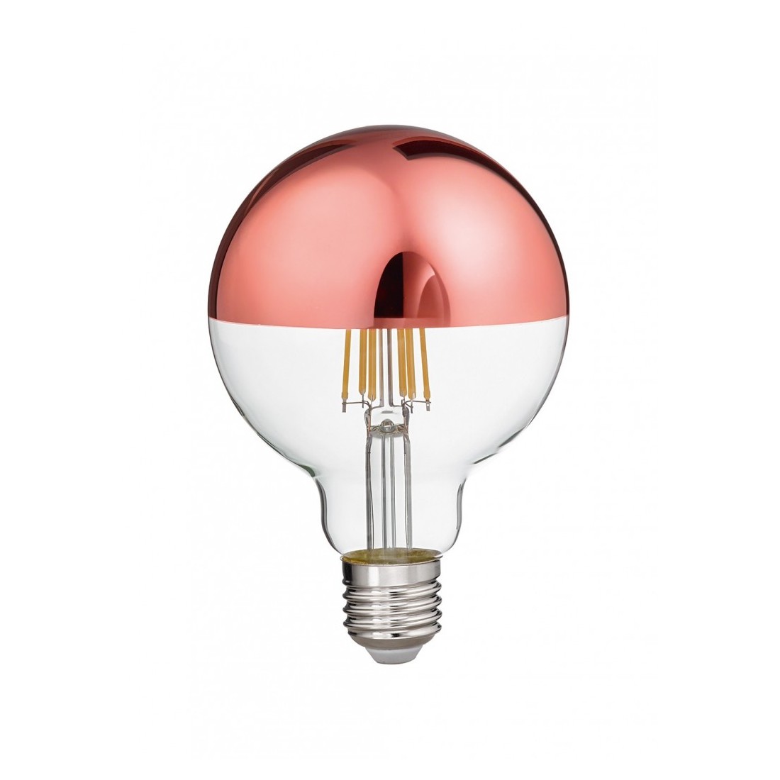 Lampadina LED 12w E27 2700k vetro specchiato rame 1521 lumen