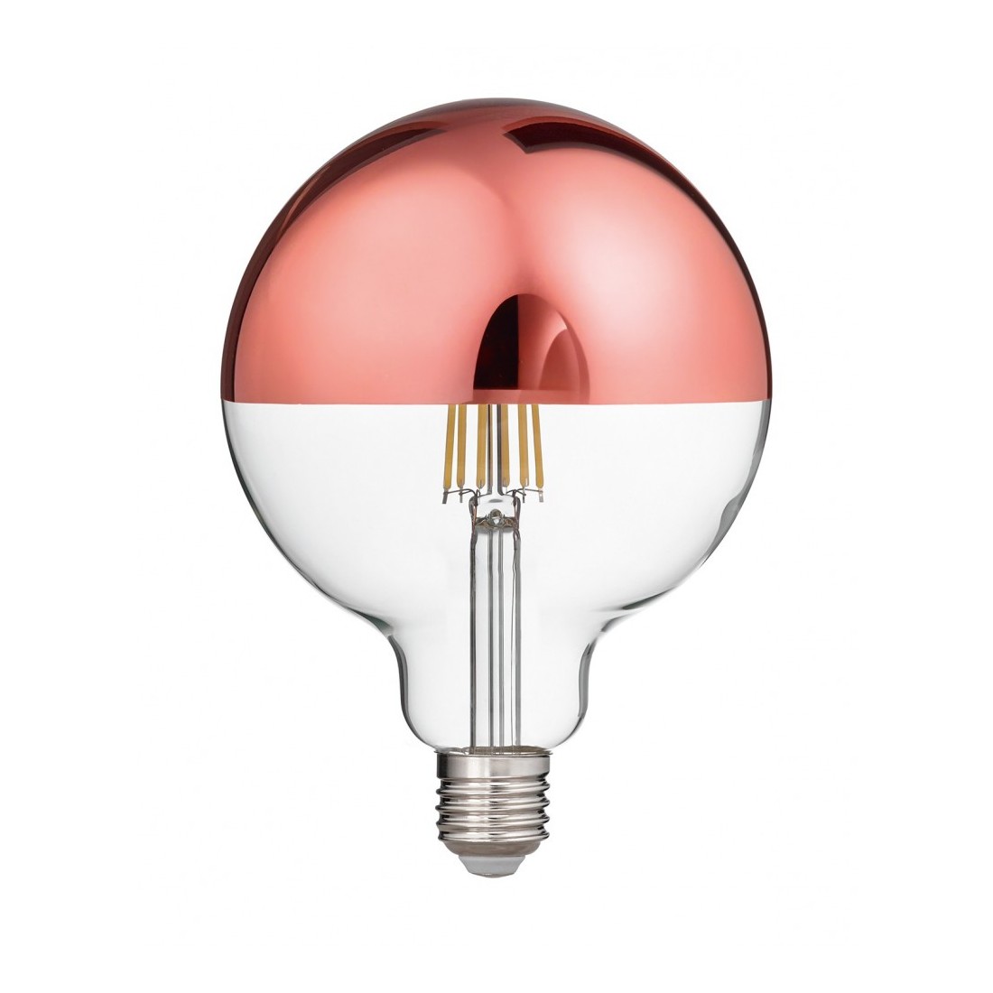 Lampadina LED 12w globo E27 2700k vetro specchiato rame 1521 lumen