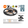 Striscia LED 9.6w 3000k bobina dimmerabile IP20 adesiva flessibile 140 led metro
