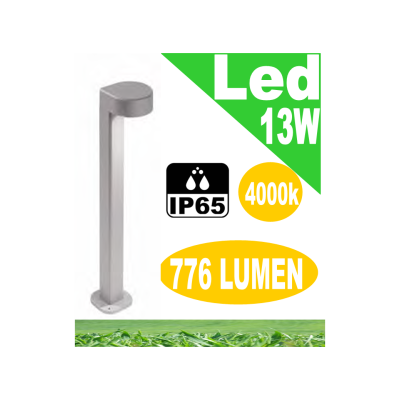 Stril lampione led 13w grigio da giardino h80 ip65
