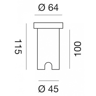 Shally faretto da incasso rotondo viale calpestabi
