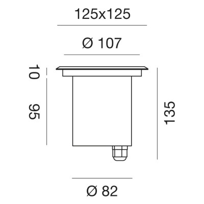 Borea faretto da incasso quadrato orientabile calp