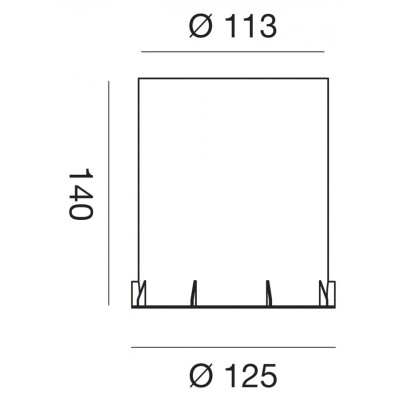 Borea faretto da incasso quadrato orientabile calp