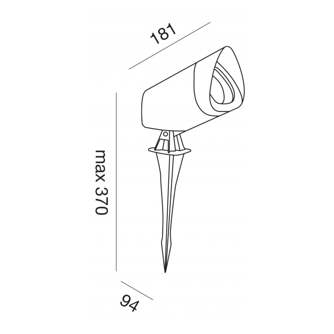 Mercury faretto alluminio spot picchetto proiettore Gu10 IP65