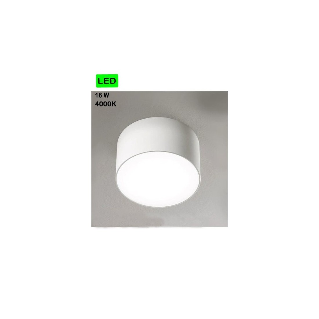 Cloe plafoniera 16w LED rotonda Ø14 corridoio ingresso luce naturale