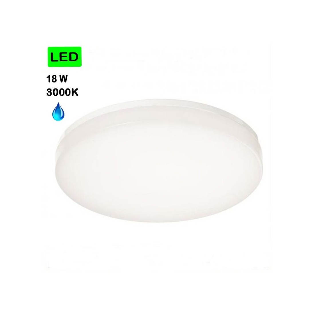 Sira plafoniera 18w LED bagno outdoor dimmerabile Ø 28cm luce naturale