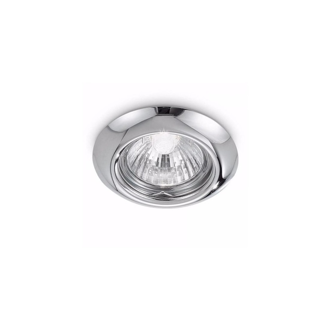 Ariel faretto gu10 da incasso controsoffitto tondo cromo led orientabile
