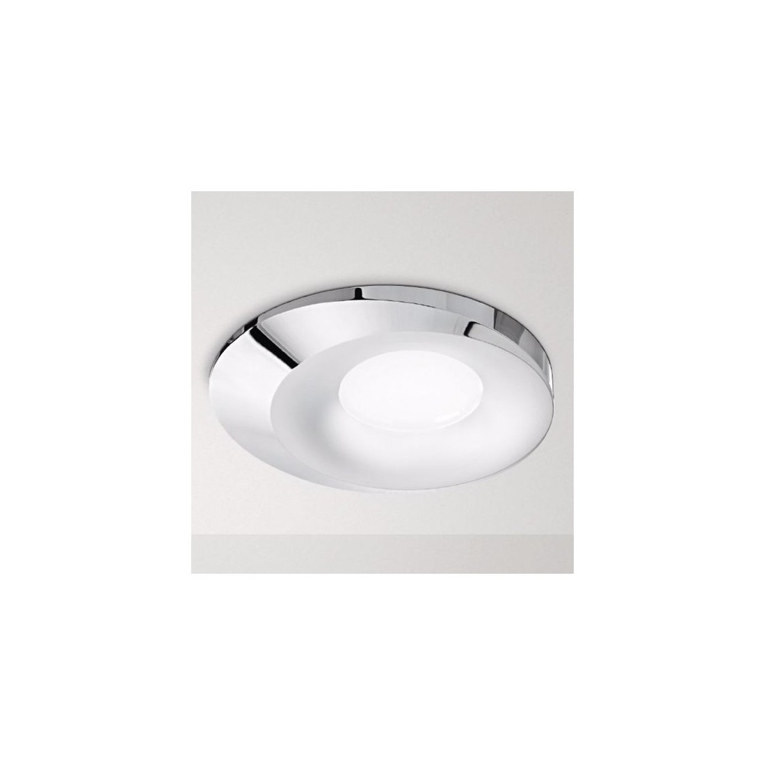 Janus faretto gu10 da incasso led design moderno per cartongesso cromo