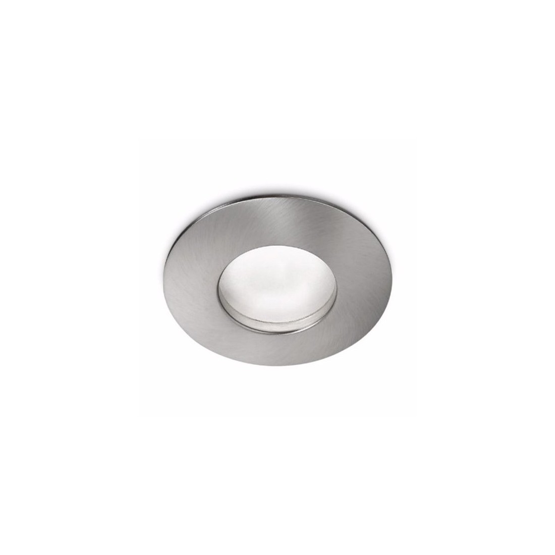 Aurora faretto ip65 gu10 da incasso controsoffitto bagno nichel spazzolato led rotondo
