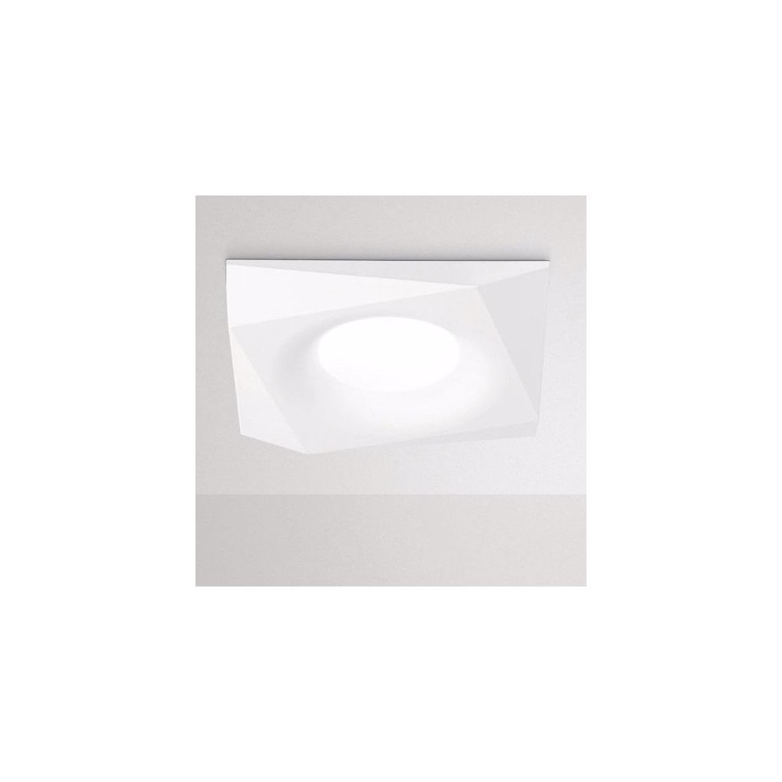 Janus faretto da incasso a soffitto quadrato design decorativo metallo bianco