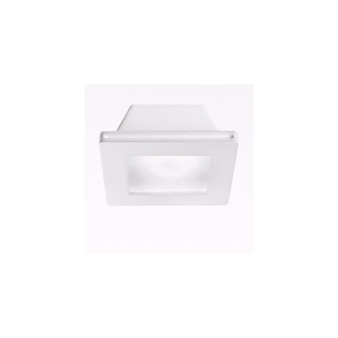 Bianca faretto gu10 in gesso da incasso controsoffitto con vetro led quadrato
