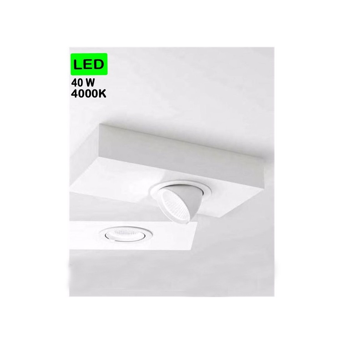 Chandra faretto 40w 4000k incasso per controsoffitto tondo orientabile