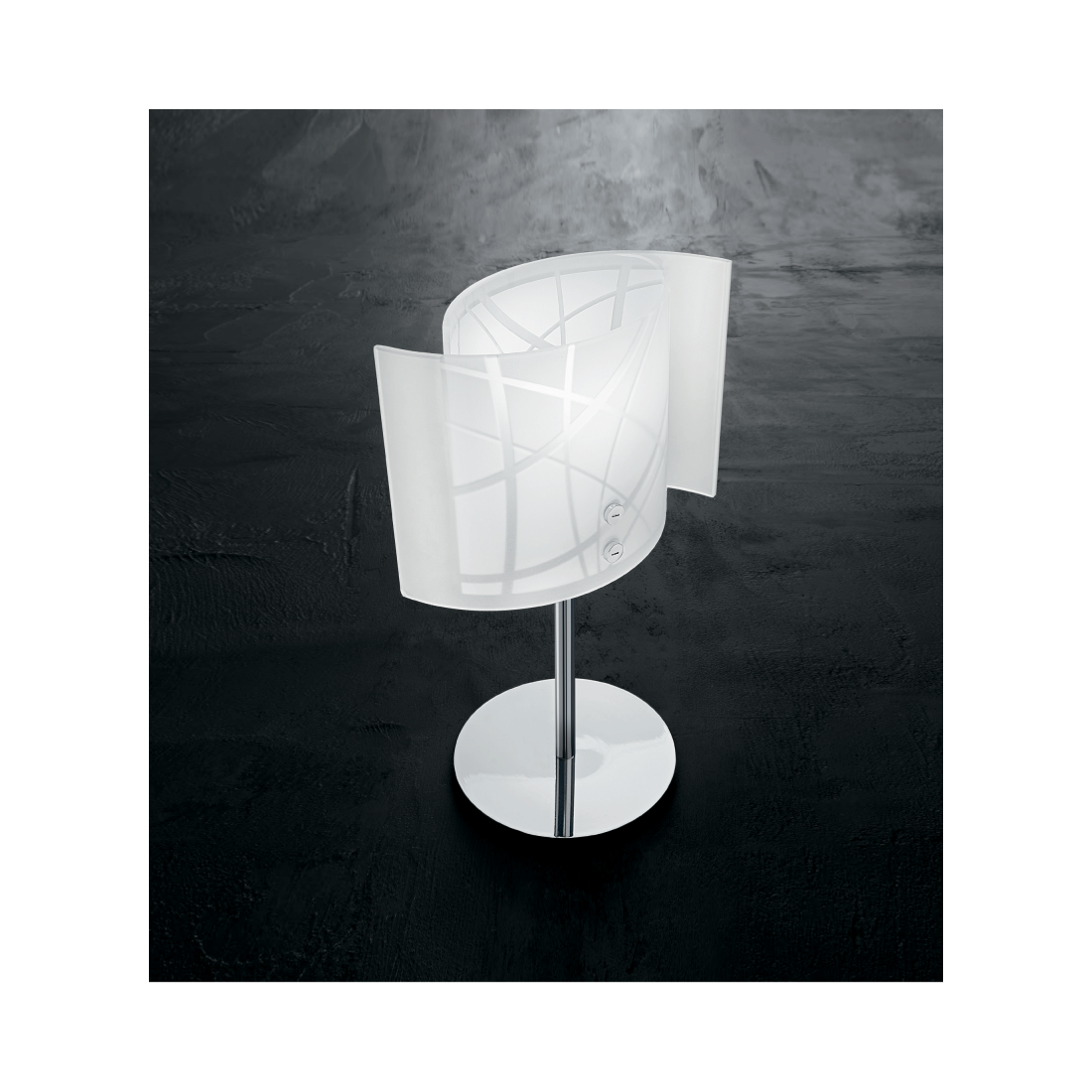 Nereide lampada da comodino abatjour moderna vetro bianco