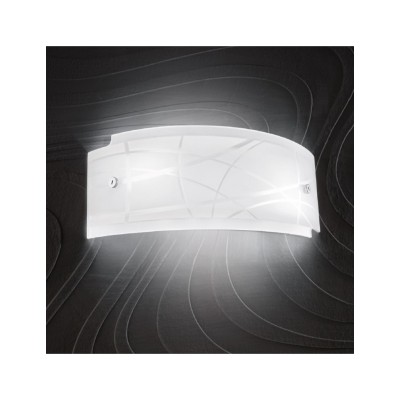 Nereide applique moderna in vetro design curvo per