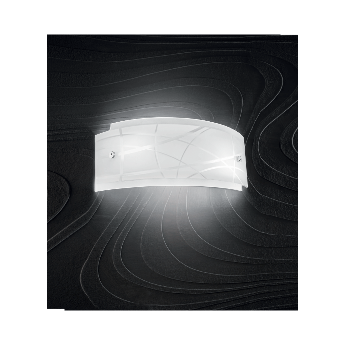 Nereide applique moderna in vetro design curvo per interni