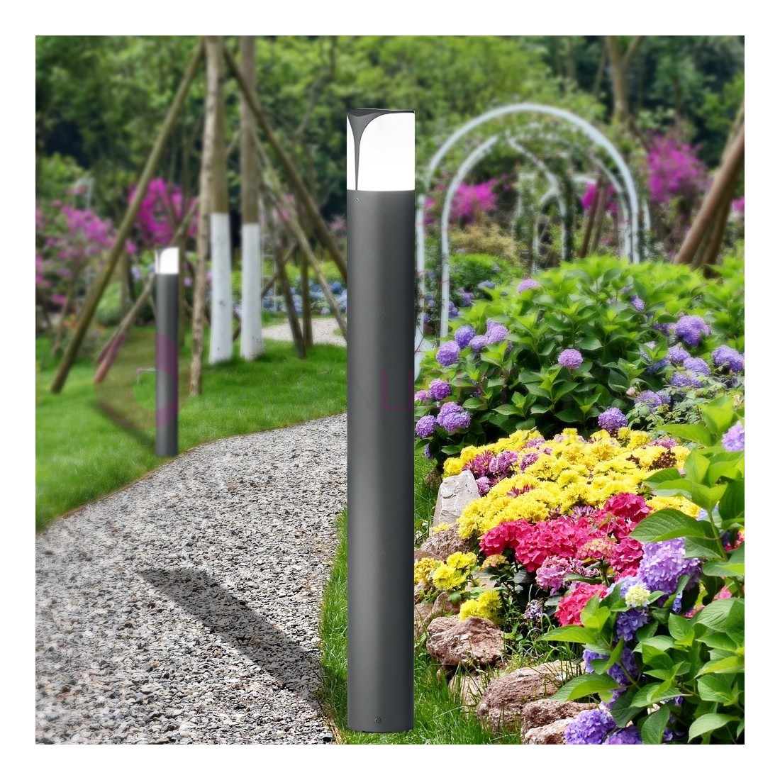 Lampioncino da giardino esterno prato ip44 h50 E27 vari colori