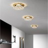 Cygnus faretto gu10 da incasso controsoffitto elegante oro e cristalli led
