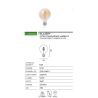 Lampadina E27 led 12 w globo vetro ambra vintage luce calda 2200k