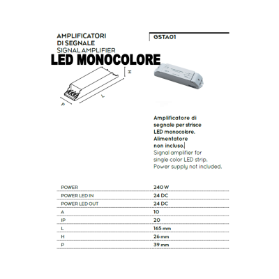 Amplificatore 240w di...