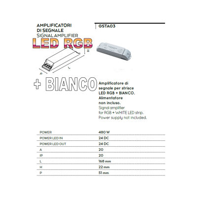 Amplificatore 480w di...