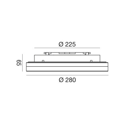 Alba plafoniera 18w LED bagno outdoor ip66 Ø 28cm 