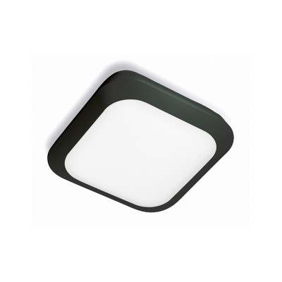 Sidhe plafoniera quadrata bianco nero 18w LED bagn